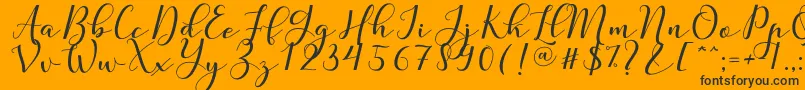 Nafigat Script Font – Black Fonts on Orange Background