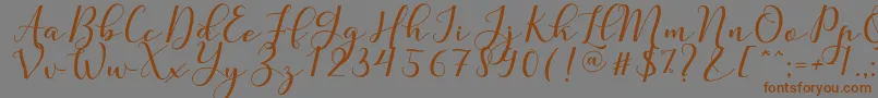Nafigat Script Font – Brown Fonts on Gray Background