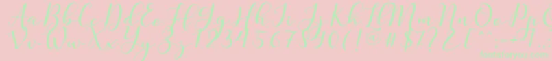 Nafigat Script Font – Green Fonts on Pink Background