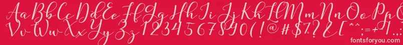 Nafigat Script Font – Pink Fonts on Red Background