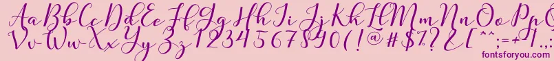 Nafigat Script Font – Purple Fonts on Pink Background