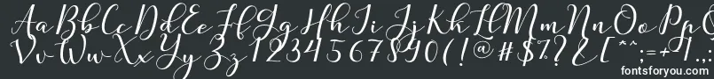 フォントNafigat Script – 白い文字