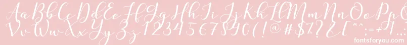 Nafigat Script Font – White Fonts on Pink Background