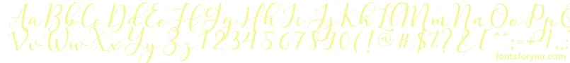 Nafigat Script Font – Yellow Fonts on White Background