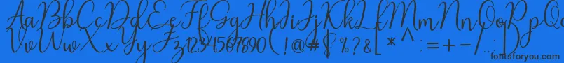 Nafila Font – Black Fonts on Blue Background