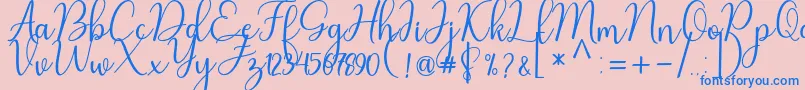 Nafila Font – Blue Fonts on Pink Background