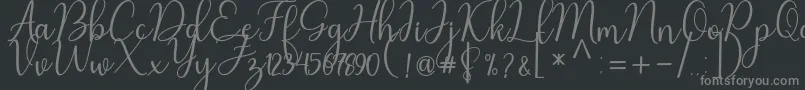 Nafila Font – Gray Fonts on Black Background