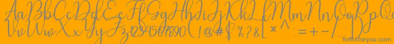 Nafila Font – Gray Fonts on Orange Background