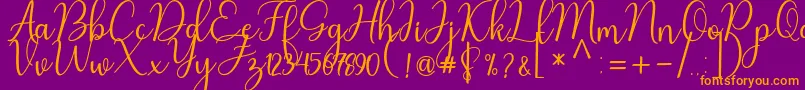 Nafila Font – Orange Fonts on Purple Background