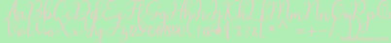 Nafila Font – Pink Fonts on Green Background