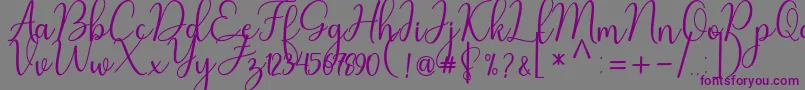 Nafila Font – Purple Fonts on Gray Background
