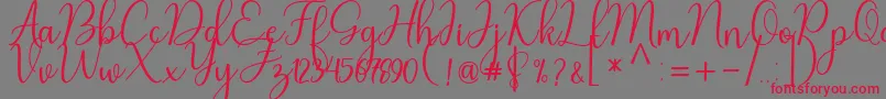 Nafila Font – Red Fonts on Gray Background