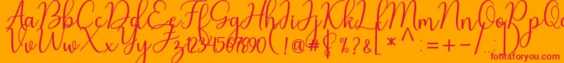 Nafila Font – Red Fonts on Orange Background