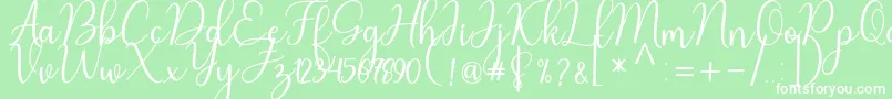 Nafila Font – White Fonts on Green Background