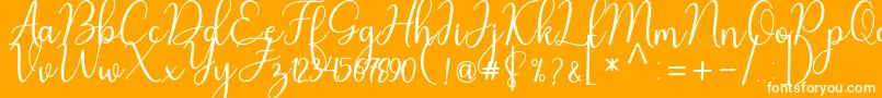 フォントNafila – オレンジの背景に白い文字