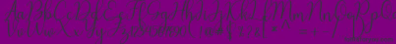 フォントNafila – 紫の背景に黒い文字