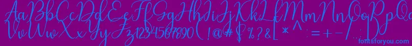 Nafila Font – Blue Fonts on Purple Background