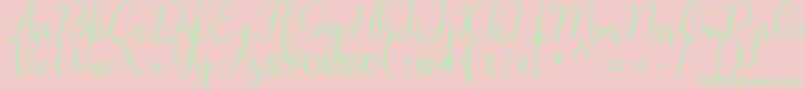 Nafila Font – Green Fonts on Pink Background