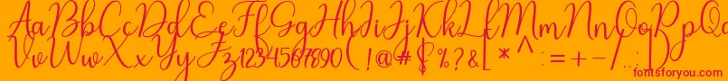 Nafila Font – Red Fonts on Orange Background