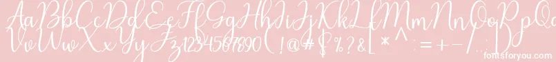 Nafila Font – White Fonts on Pink Background