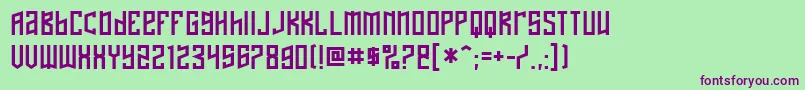 naftalene Font – Purple Fonts on Green Background