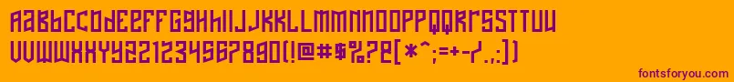 naftalene Font – Purple Fonts on Orange Background