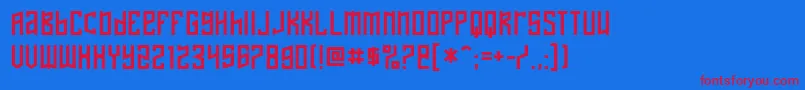 naftalene Font – Red Fonts on Blue Background