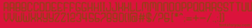 Nagaro Font – Brown Fonts on Red Background