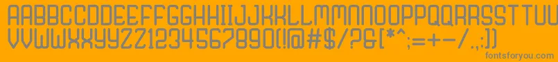 Nagaro-Schriftart – Graue Schriften auf orangefarbenem Hintergrund
