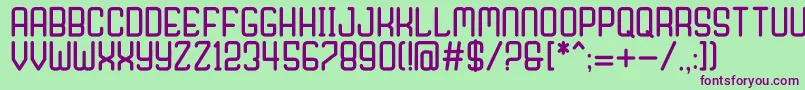 Nagaro Font – Purple Fonts on Green Background