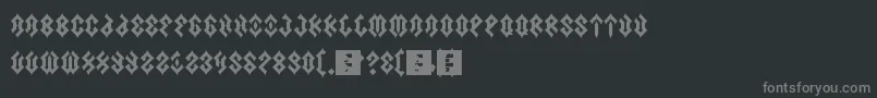 Scars Font – Gray Fonts on Black Background