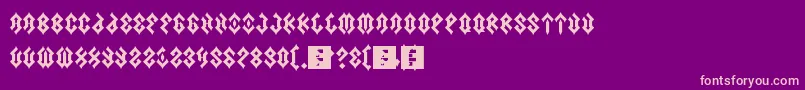 Scars-Schriftart – Rosa Schriften auf violettem Hintergrund