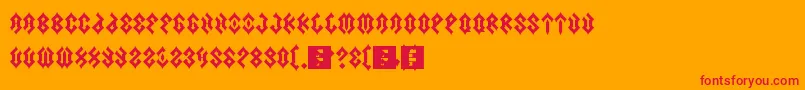Scars Font – Red Fonts on Orange Background