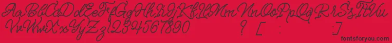 Nagata Font – Black Fonts on Red Background