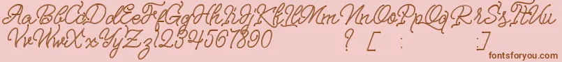 Nagata Font – Brown Fonts on Pink Background