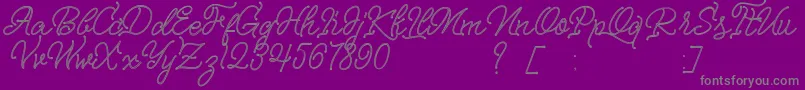 Nagata-Schriftart – Graue Schriften auf violettem Hintergrund