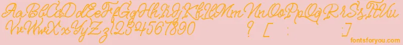 Nagata Font – Orange Fonts on Pink Background