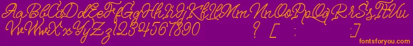 Nagata Font – Orange Fonts on Purple Background