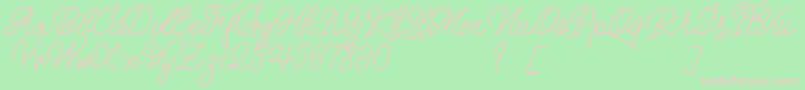 Nagata Font – Pink Fonts on Green Background