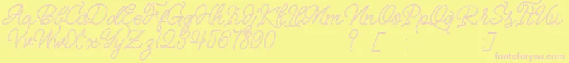 Nagata Font – Pink Fonts on Yellow Background