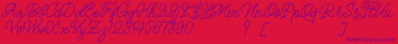 Nagata Font – Purple Fonts on Red Background