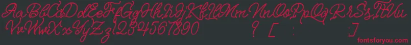 Nagata Font – Red Fonts on Black Background