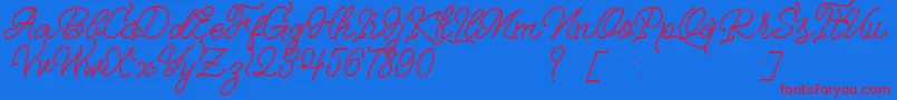 Nagata Font – Red Fonts on Blue Background