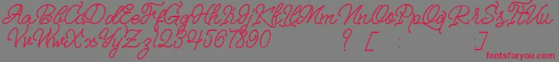 Nagata Font – Red Fonts on Gray Background