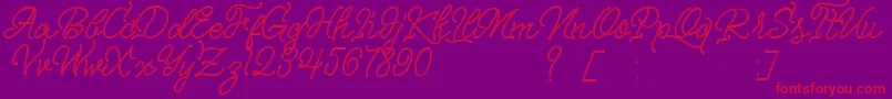 Nagata Font – Red Fonts on Purple Background