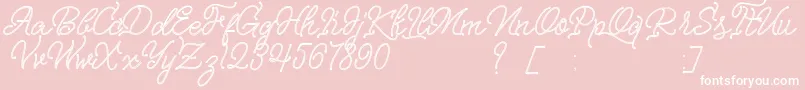 Nagata Font – White Fonts on Pink Background