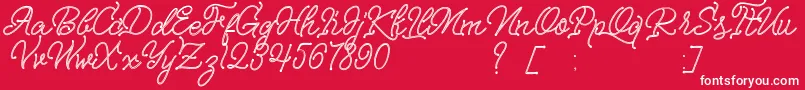 Nagata Font – White Fonts on Red Background