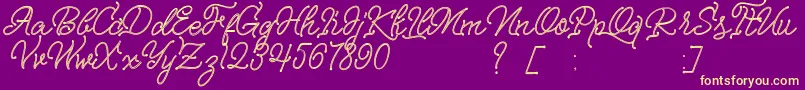 Nagata Font – Yellow Fonts on Purple Background