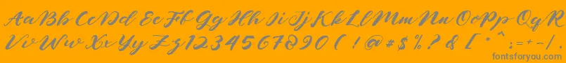 naghita Font – Gray Fonts on Orange Background