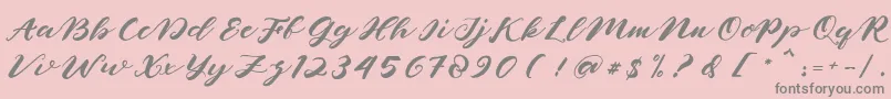 naghita Font – Gray Fonts on Pink Background